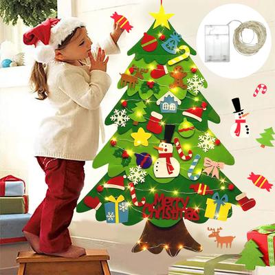 DIY Felt Christmas Tree Christmas Decoration for Home Navidad   Year Christmas Ornaments Santa Claus Xmas Kids Gifts