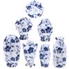 Hohopeti Set of 7 Miniature Ceramic Flower Dollhouse Small Interior Decor Vases, Accessories, 2x2x1.4 Inches,