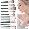 14Pcs Makeup Brush Set Dark Green Beginner Cosmetic Powder Blusher Eyeshadow Blending Tool