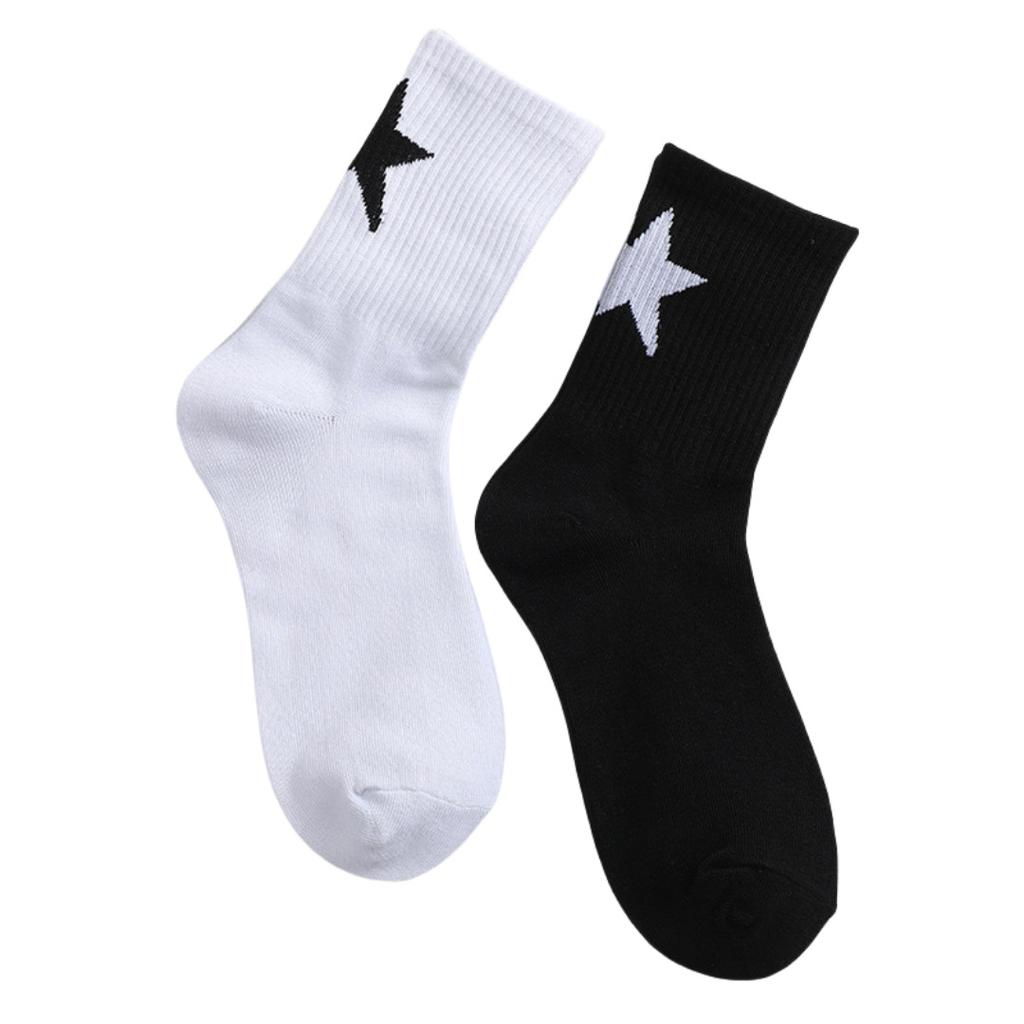 5 Pairs Of Pentagram Men'S Tall Crew Work Socks Moisture Wicking Sports Socks