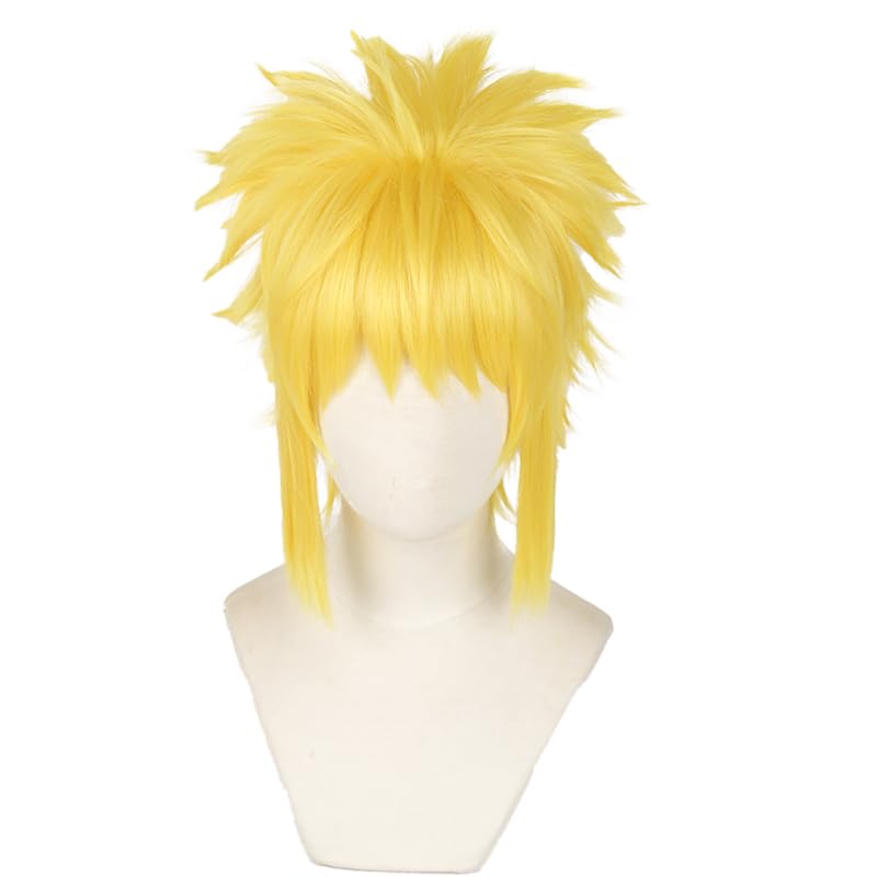 SUNXXCOS Naruto Cosplay Wig, Heat-Resistant, Costume Accessory (Namikaze Minato)