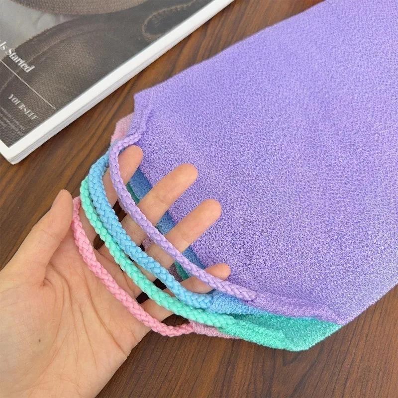 

Long Handle Back Scrub Towel Scrubber Pull Strap Tool Exfoliating Bath Towel Body Wash Cloth Shower Deep Cleaning Belt Accessory Random