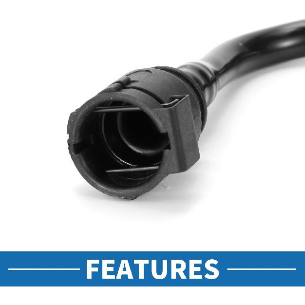 Radiator Hose No.17128632260 Engine Expansion Tank Overflow Pipe for BMW 530e 2018-2022 for BMW 530i 2017-2019 Plastic Black