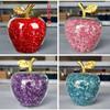 Colorful Crystal Craft Apple Statue Glitter Glass Crystal Home Decor Christmas Eve Ornaments Gift Christmas Eve Ornaments Home