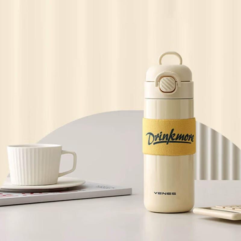 VENES FC254-480 480ml Stainless Steel Thermos Mug with Handle