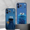 Cookie Monster Funny Phone Case For iPhone 17,16,15,14,13,12,11 Plus,Pro Max,XS,Soft Silicone Black Cover