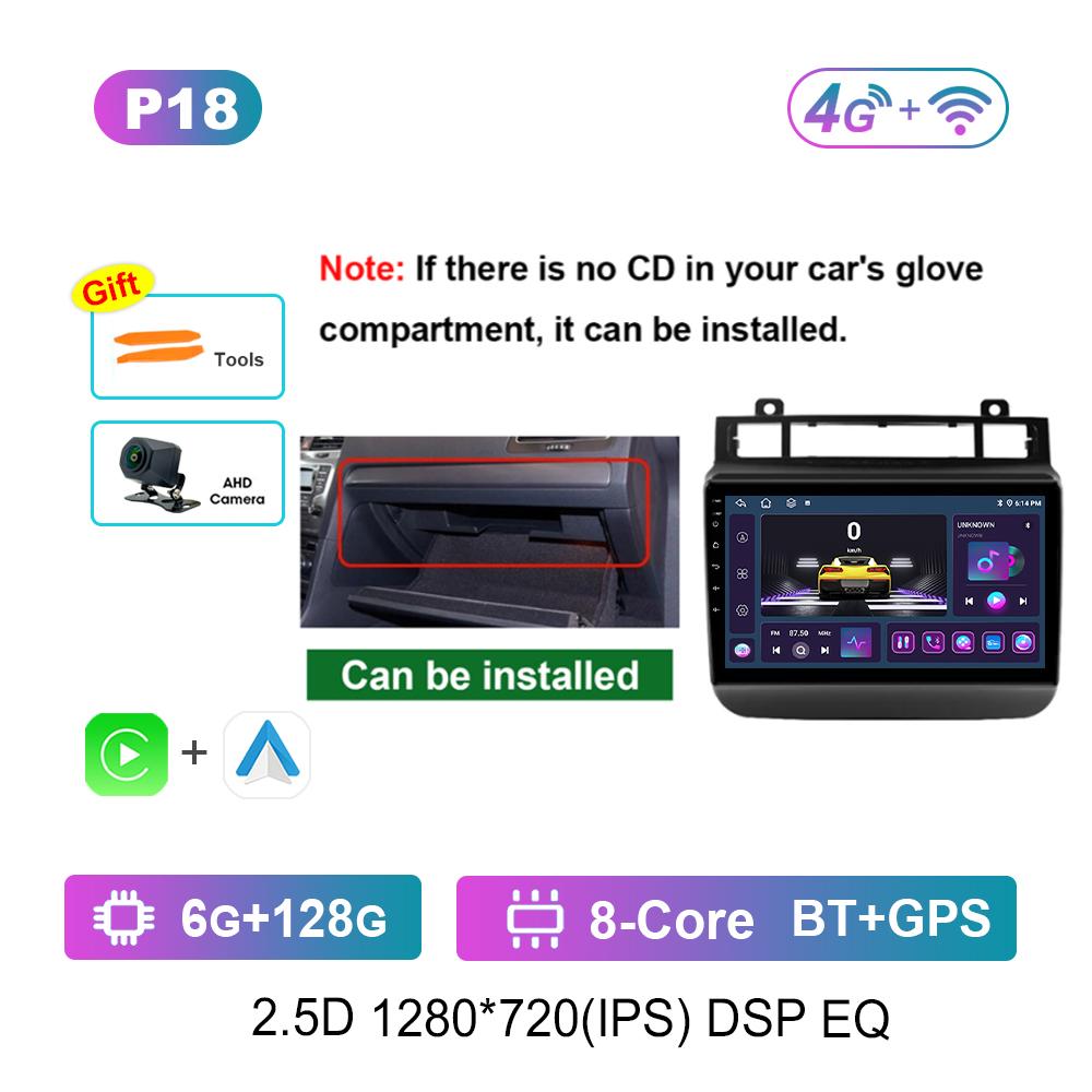 Car Radio Multimedia Player for VW Volkswagen Touareg FL NF 2011 - 2017 GPS Navi 4G IPS Screen Android System Head Unit Carplay