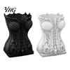 Black And White Decor Gothic Makeup Brush Storage Tube, Retro Skull Desktop Organizer, Vintage Style Case Decorative Plastic Holder for Dressing Table