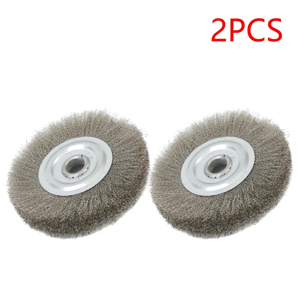 1-3PCS Crimped Wire Wheel Brush 125mm Stainless Steel Wire Brush Derusting Crimped Wheel Drill Brush Polishing Rust Removal Tool