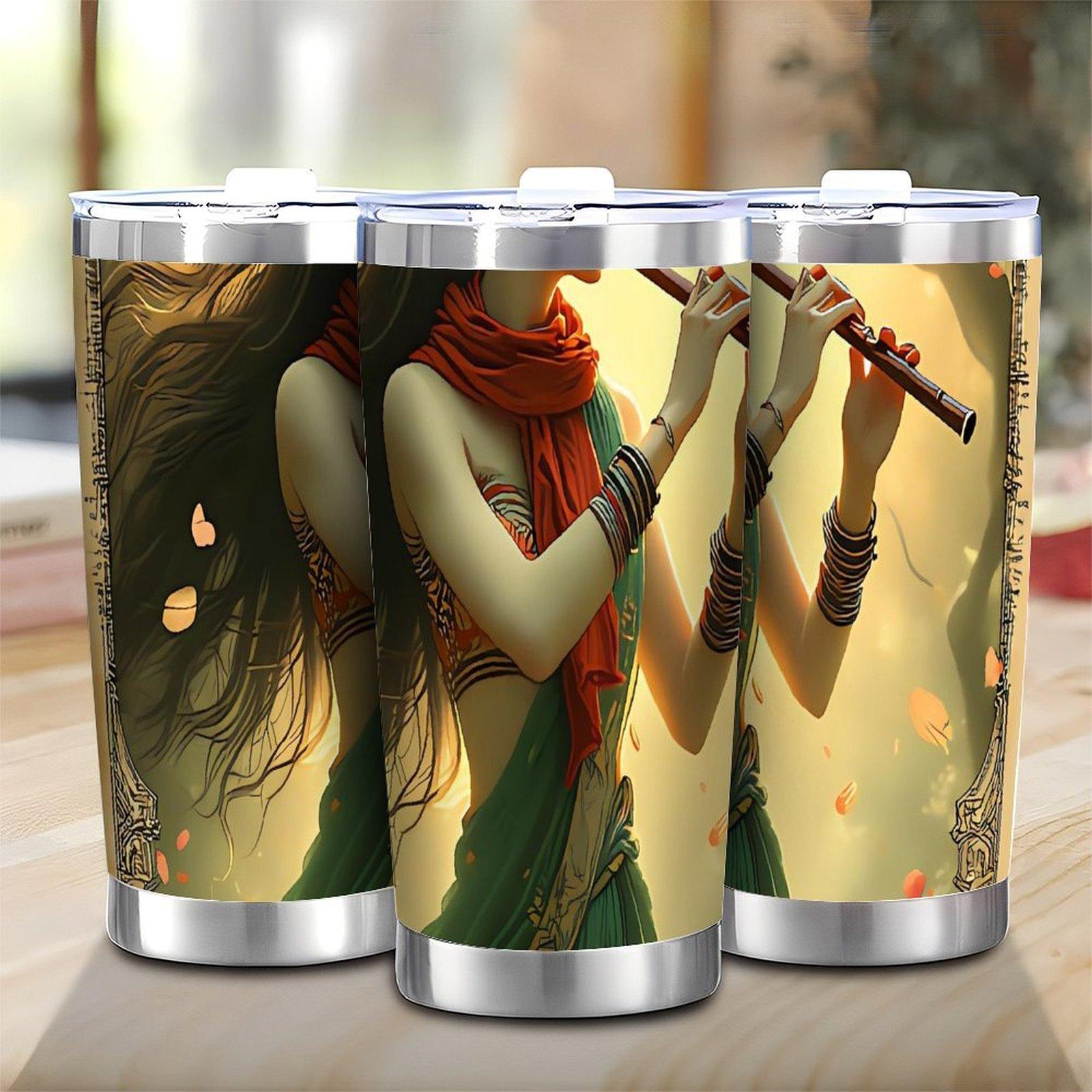 Premium Finish 20oz Double Silver Side Stainless Steel Tumbler 20oz(566.99g)