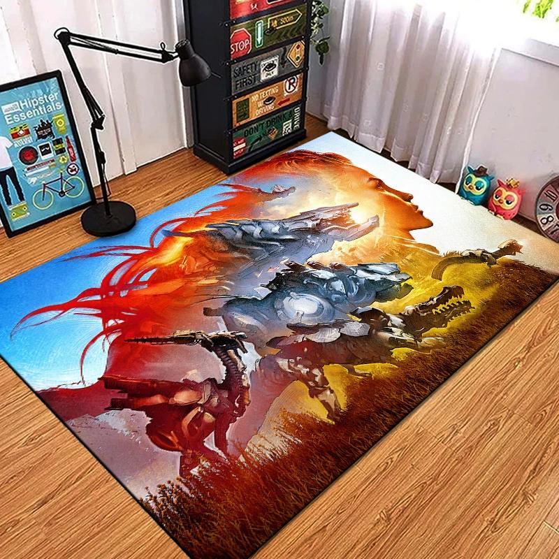 GAME Horizon Zero Dawn Large Area Rugs Carpet for Home Living Room Bedroom Sofa Doormat Kids Non-slip Floor Play Mat Sonic