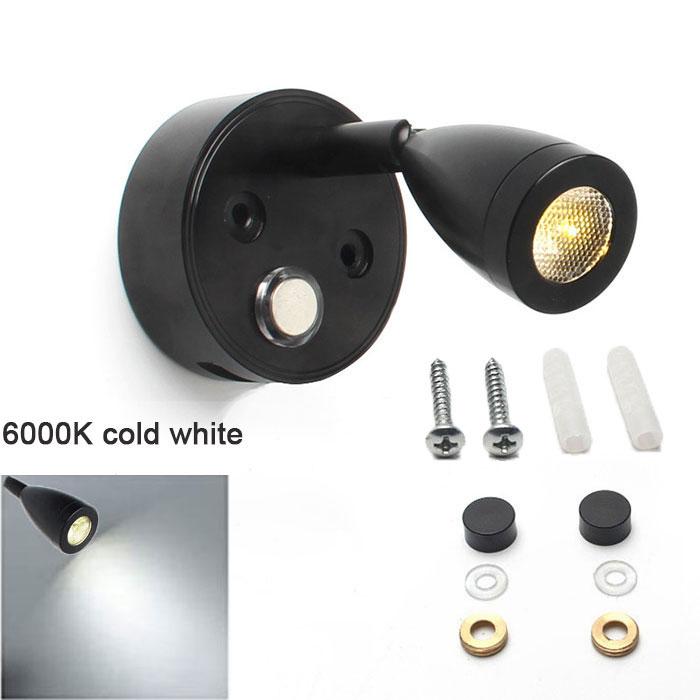 4000K DC10-30V LED Touch Dimmable Reading Light RV Bedside Wall Lamp with USB Charging Port for Camper Van Truck Boat Lighting