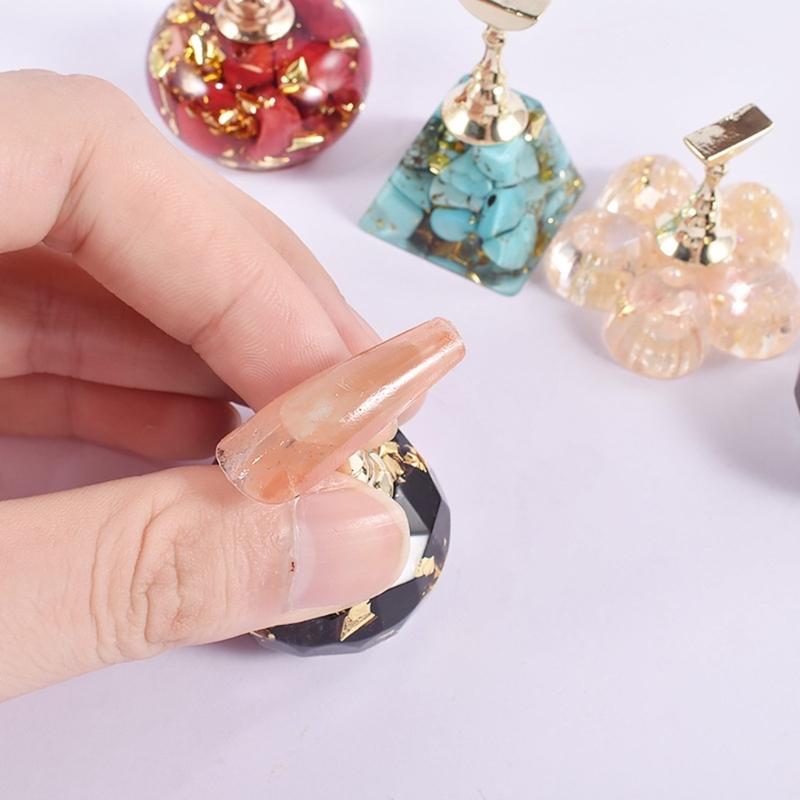 Fake Nails Tips Practice Holder Resin Mold for Press On Nails,Crystal Epoxy Mold DIY Nail Display Stand Silicone Mold