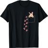 Easter Cute Bunny In Shirt Pocket Tee Rabbit Footprints T-Shirt