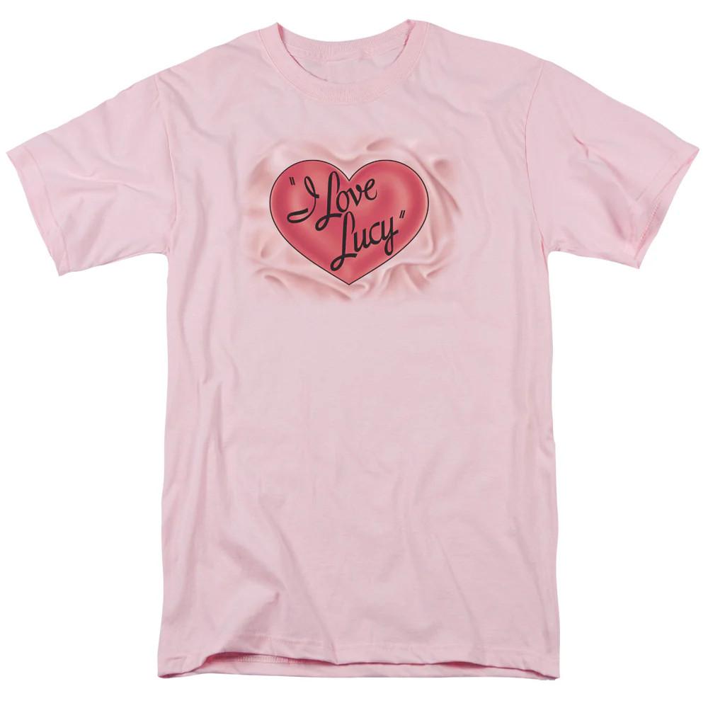 

I Love Lucy Classic Logo Mens T Shirt Pink Officially Licensed XL