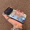 Graffiti Cartoon Monster Silver Phone Case for Apple 15/16/17 Pro & 12/13/14 Pro Max