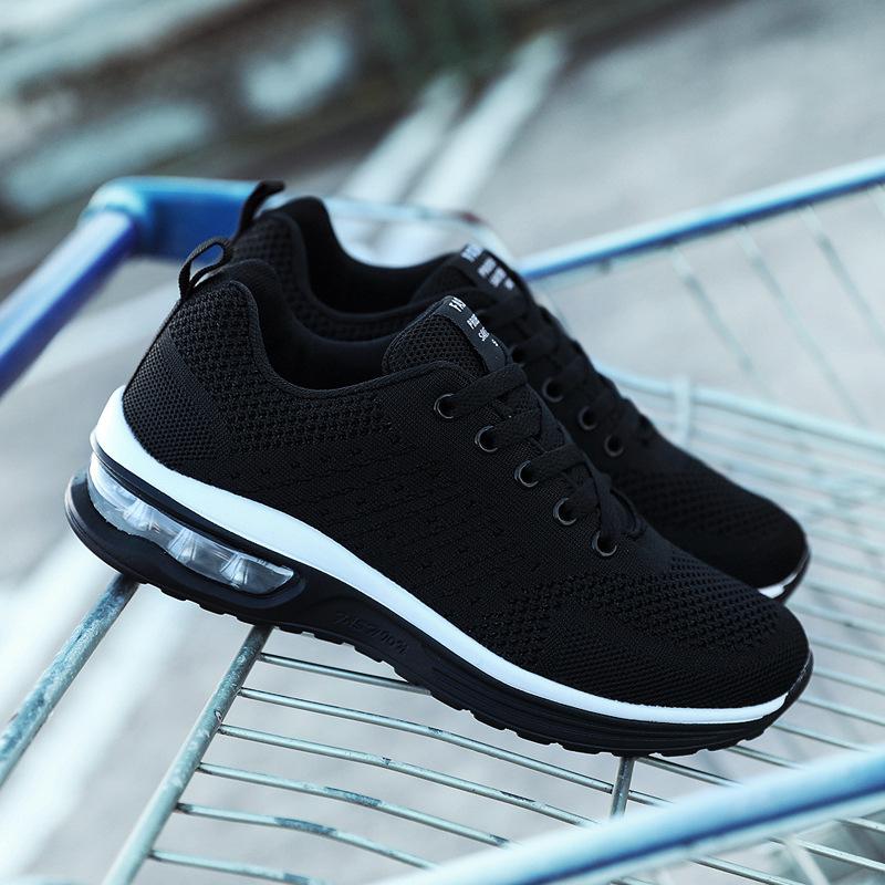 Fashion Air Cushion Running Shoes Ladies Mesh Breathable Walking Shoes for Women Red Sneakers Casual Lightweight Tennis Sports Shoes Man