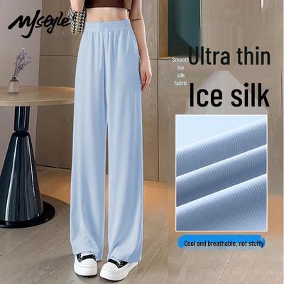 Pantalones Casuales de Pierna Ancha Refrescantes de Verano 2025 Estilo MJ para Mujer