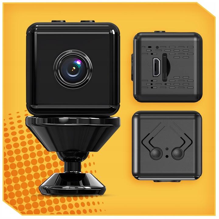 Mini Kamera Szpiegowska Smart Detekcja Ukryta Kamerka Mała Wifi 4K +Uchwyt