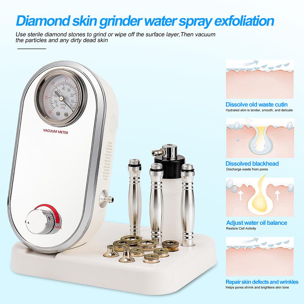 3 In 1 Diamond Microdermabrasion Facial Lifting Machine Vacuum Suction Face Water Spray Exfoliate Removal Peeling Skin Care Tool