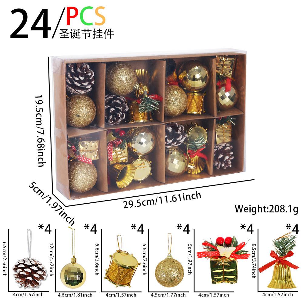 

Decorations Charming Christmas Set With Plastic Bells And Pinecones For Joy Holiday Gold Box Set