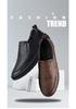 2025 Men’s Breathable Soft-Soled Slip-On Leather Business Casual Shoes - British Style, Low-Top.