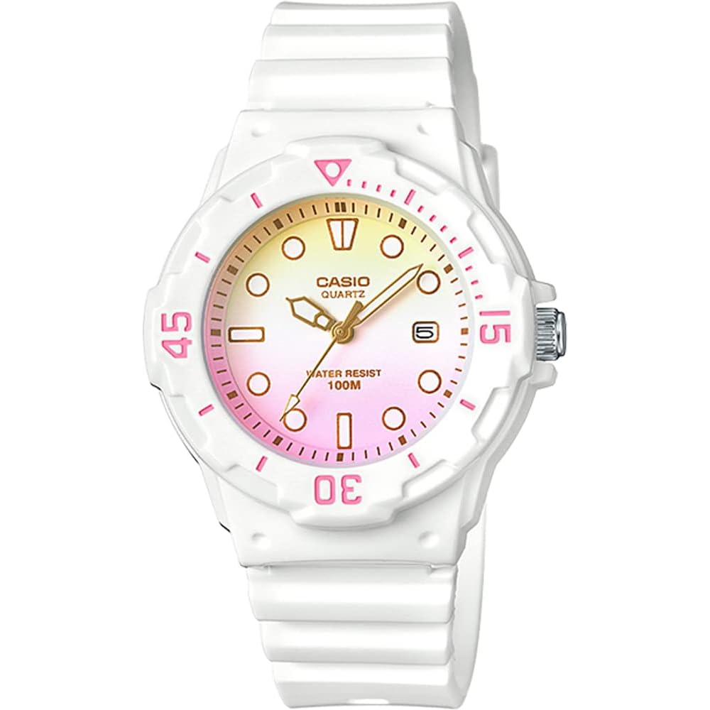 

Casio LRW-200H-4E2V Analog Watch Gloss White Pastel Pink Gradient Women s Kids International Model