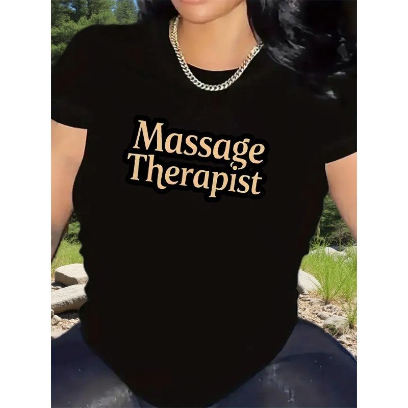 Short Sleeve T-Shirt for Massage Therapist, Comfortable and Lightweight S чёрный