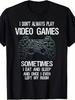 Men's Funny Retro Video Games T-Shirt - Humorous Gamer Humor Suitable for Boys,