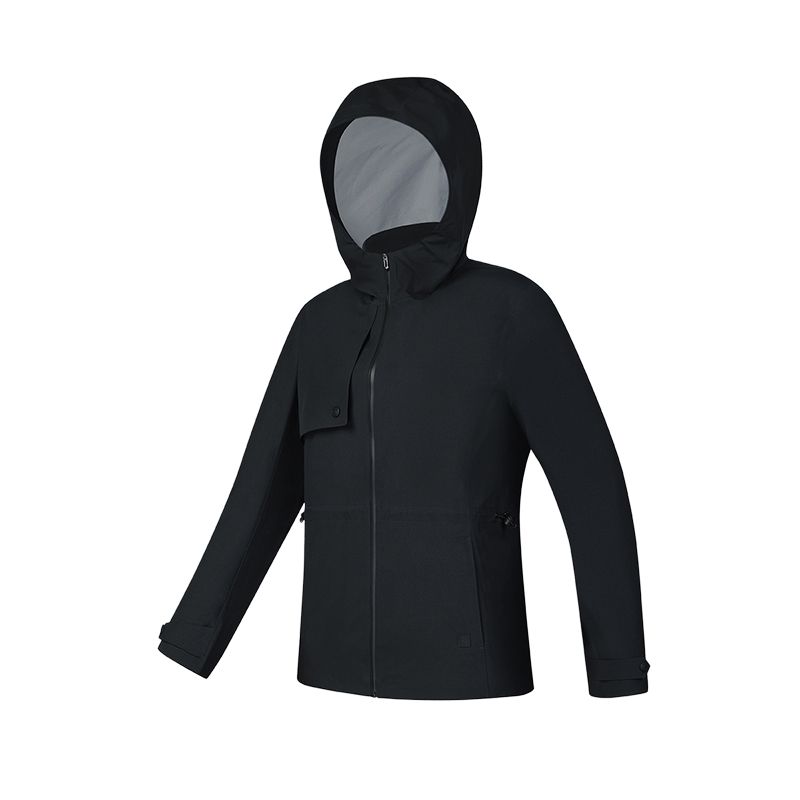 FILA Golf Series Comfortable Warm Waterproof Breathable Hooded Fleece Jacket Women Jackets Deep-Black A11W515701F-BK
