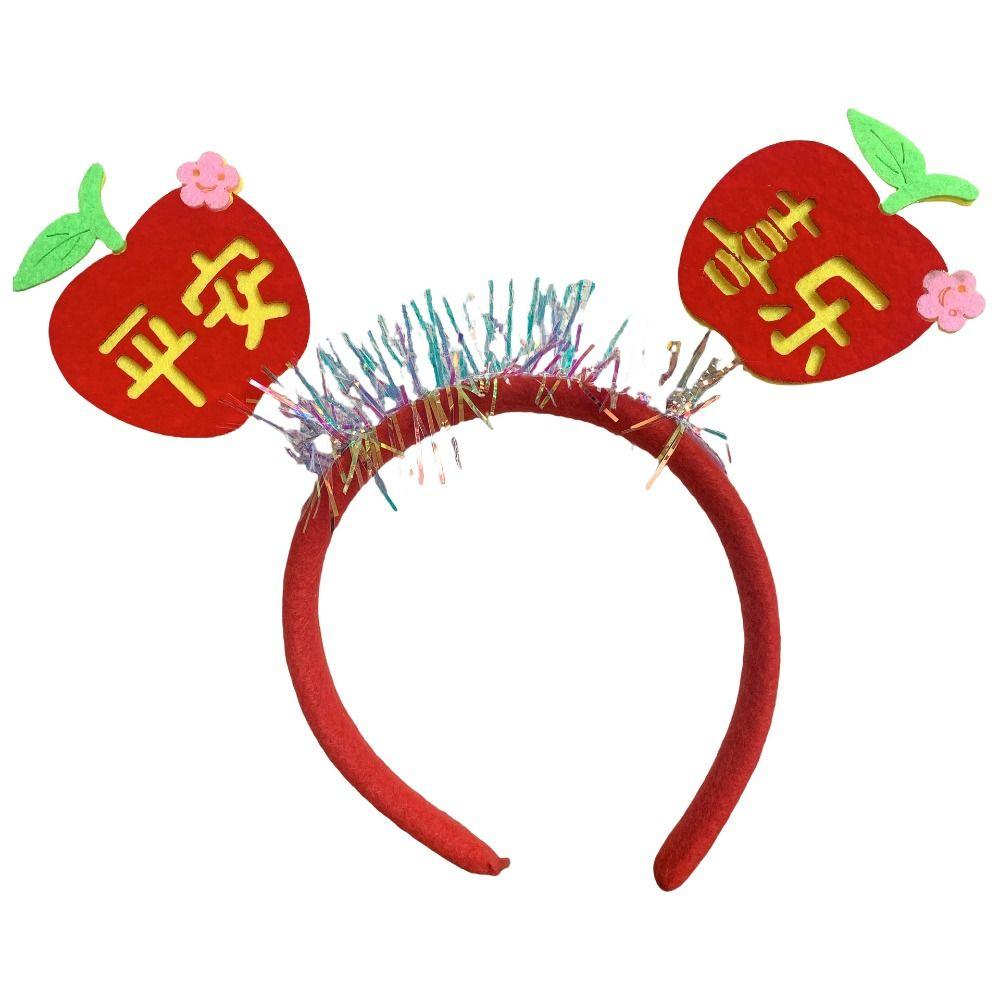 Cartoon Snake Year Headband Red Hairband Festive New Year Headwear  Party Decoration