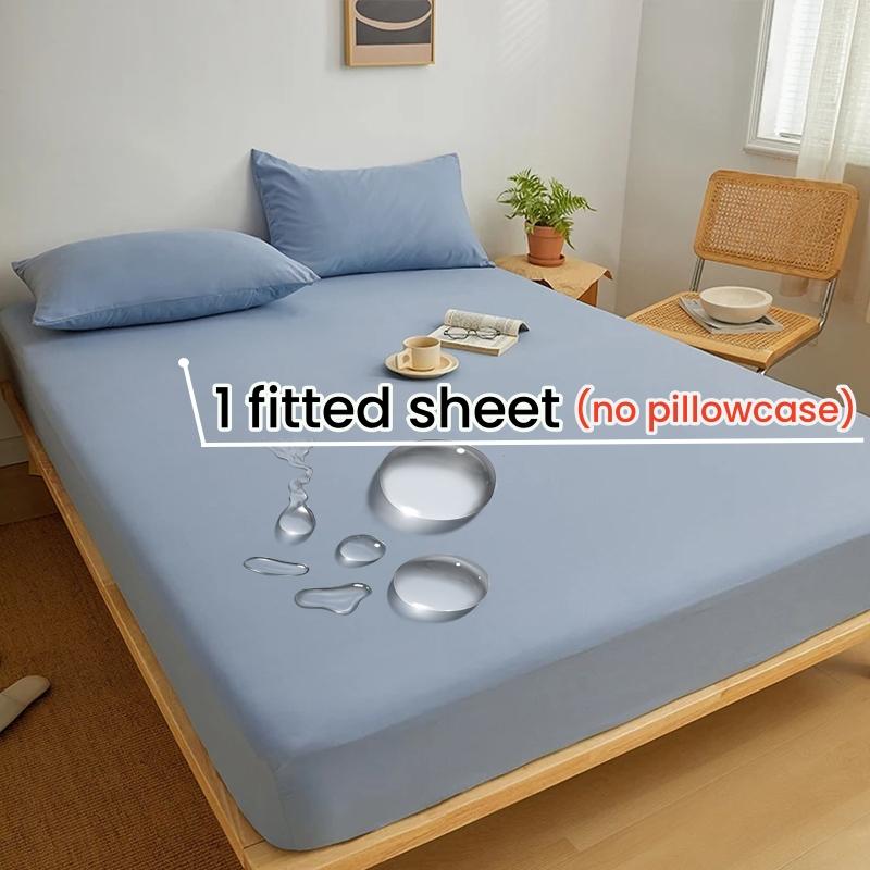 Waterproof Mattress Protector Cover,Stain-Resistant, Machine Washable, Soft Polyester Bedding for All Seasons, Fits Queen & King Sizes, Gray