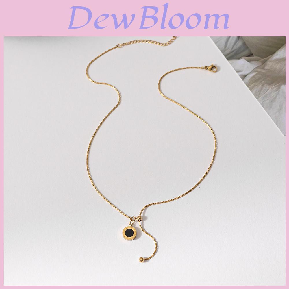 Minimalistisches Geometrisches Titanstahl Schichtkettenhalskette Für Damen Mit Funkelnden Diamantakzenten