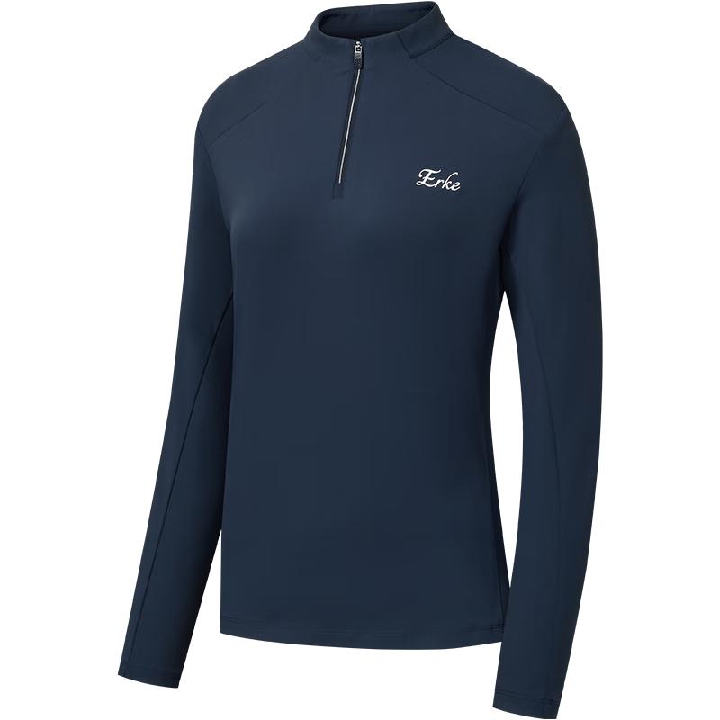 

Erke Women s Half-Zip Long Sleeve Athletic T-Shirt 3XL