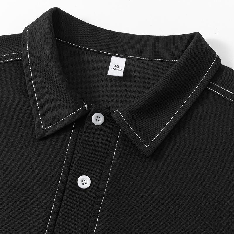 Men's Trendy Plus Size Polo Shirt & Long Pants Two-Piece Set - Casual & Versatile Short Sleeve Tee Sports Outfit