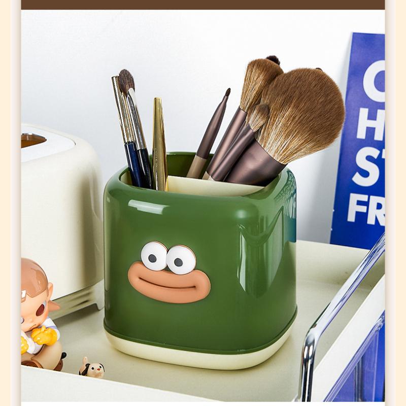 2pcs Student Pen Holder, Stationery Storage Box, Large Capacity Makeup Brush Storage Box, Pen Holder, Funny Big Mouth Appearance