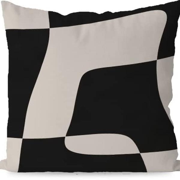 Simple Geometric Pillowcase Abstract Printed Linen Pillow Cushion Cover Home Living Room Office