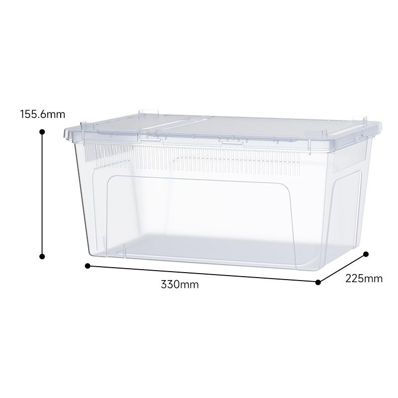 Snake Reptile Breeding Box Clear Plastic Terrarium with Ventilated Design Perfect for Home Setup