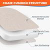 ComfortSeat D Shaped Dining Chair Pads with Washable Covers   Non Slip Ties for Kitchen Chairs
