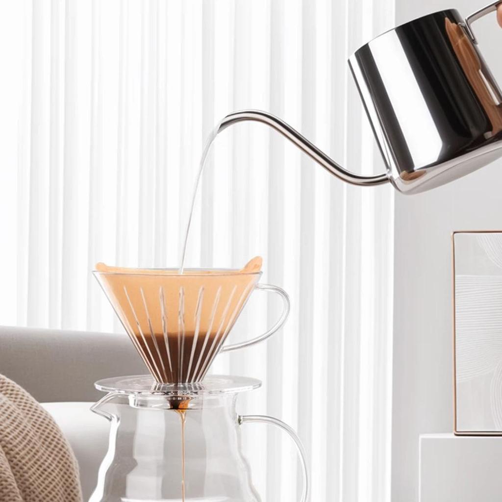 CLITON Electric Coffee Grinder, Hand-Crank Coffee Bean Grinder, Pour-Over Coffee Maker with Filter Cup And Pour-Over Kettle Set