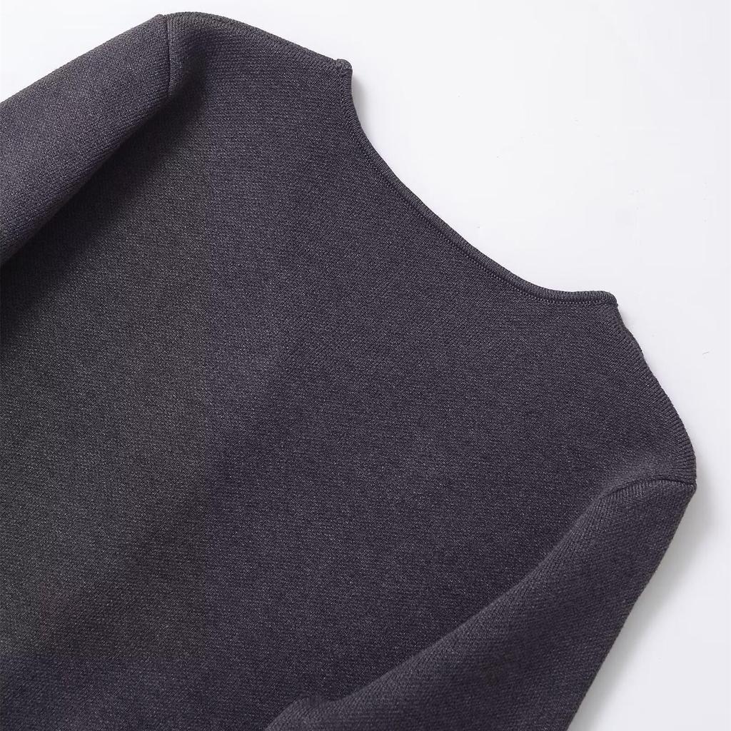 Spring 2025 Women's Fashion Slim Fit Round Neck Knit Cardigan