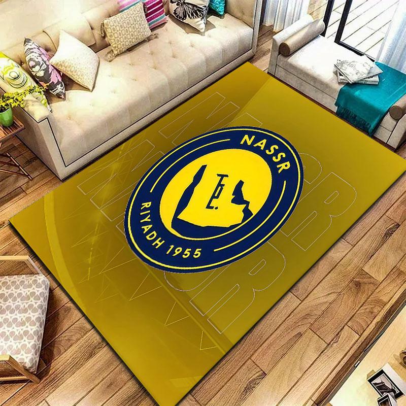 Al-Nassr FC Carpet Rug for Living Room Bedroom Home Sofa Decoration,Kids play Non-slip Floor Mat