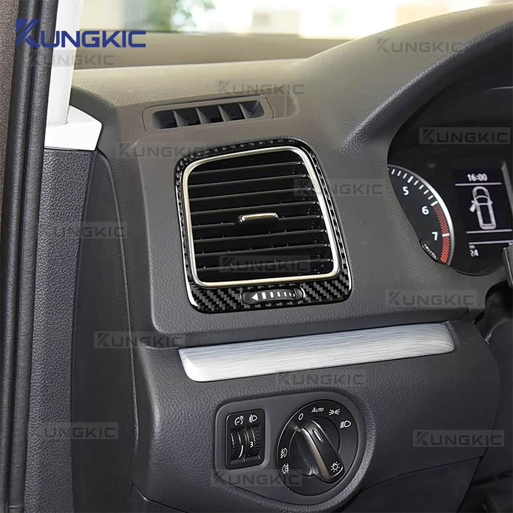 Carbon Fiber Style Interior Sticker for Volkswagen Sharan 7N Center Console 2010-2023