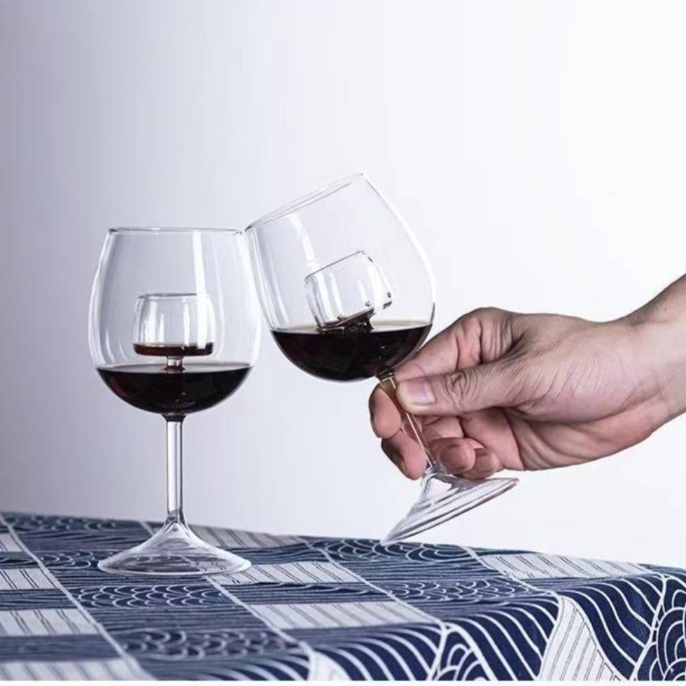 Light Luxury High Priced Glass Red Wine Glass Gift Box Set Short Sobering Device Birthday Gift Wedding Gift for Friend