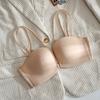 Light Kapok Small Breasts Gather Underwear Women's Flat Chest Not Empty Cup No Trace No Steel Ring Thin Front Buckle Beautiful Back Bra