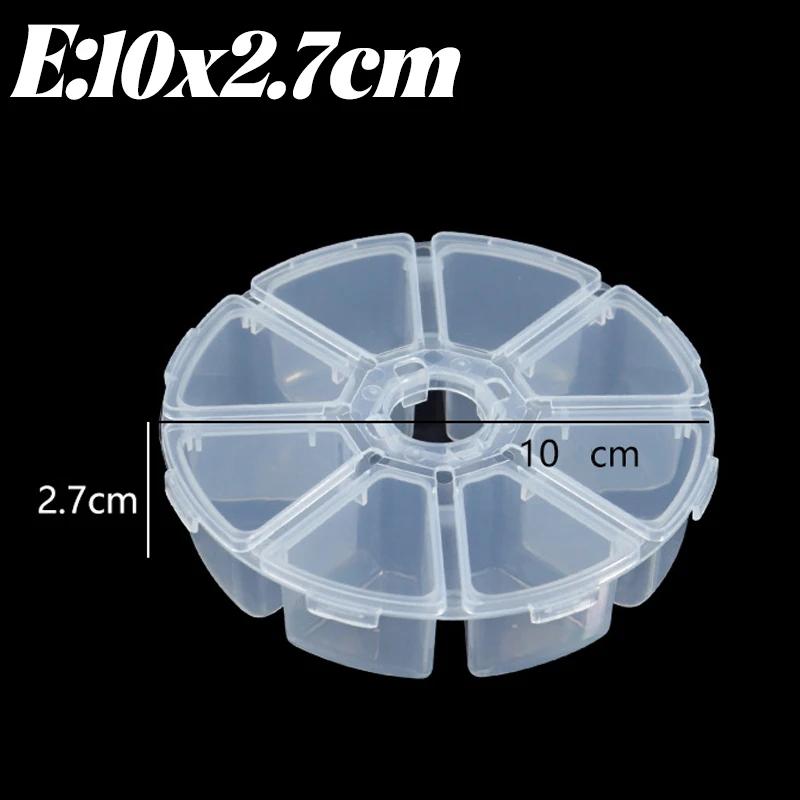 8 Styles Clear Plastic Jewelry Storage Case Small Boxes Storage Case Container Packaging Box Earrings Rings Beads Earplug Boxes