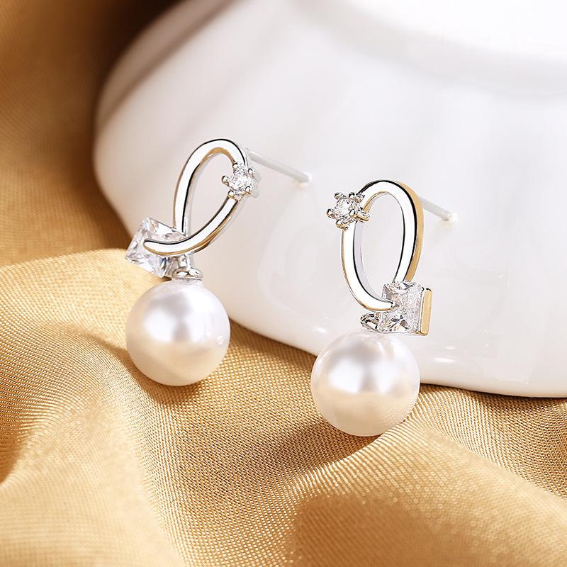925 Sterling Silver Stud Earrings AAA Zircon For Women High Quality Exquisite Student Girlfriend Jewelry Accessories Heart Gift