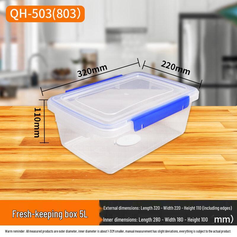 ZISIZ Transparent Rectangular Food Storage Container
