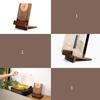 Elegant Album Display Shelf, Clear Acrylic Storage Stand Home Accessory with Solid Wood Base, Desktop Record Organizes