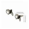 6xFly Stud Earrings Translucent FlyshapedShaped Detailed Ear Black